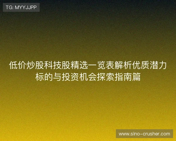 低价炒股科技股精选一览表解析优质潜力标的与投资机会探索指南篇